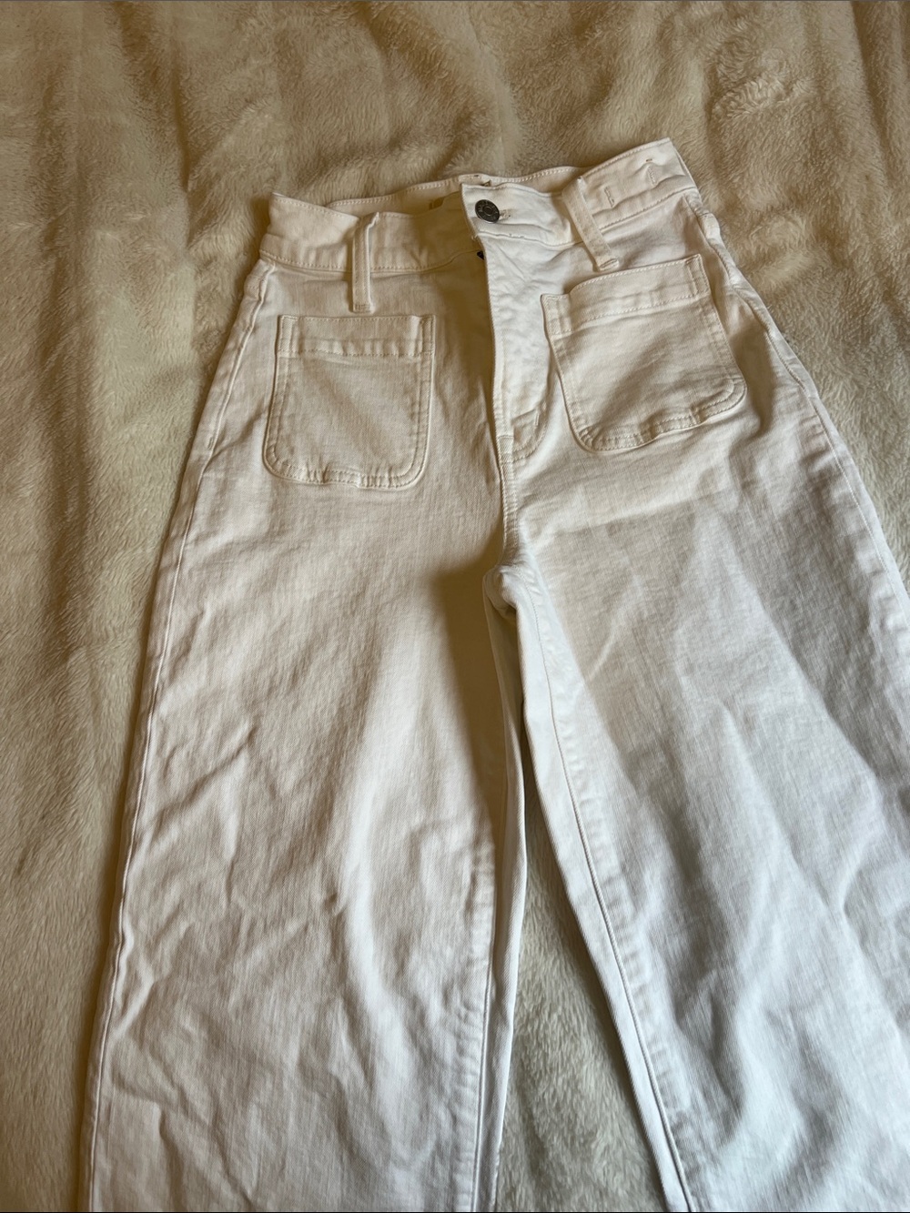 Madewell White High-Rise Straight Jeans